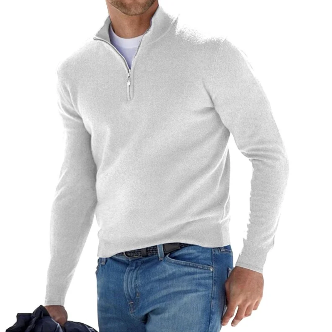 Men's Zip-Up Pullover – Lightweight Fleece Hoodie for Casual Wear