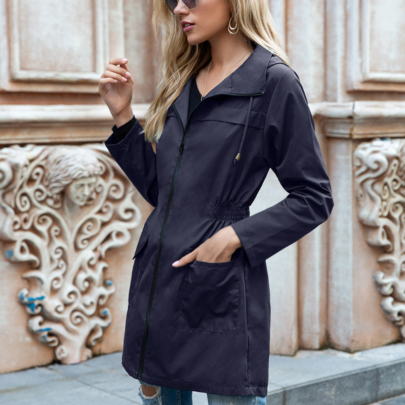 Waterproof Coat for Women – Stylish Rain Jacket with Hood and Pockets