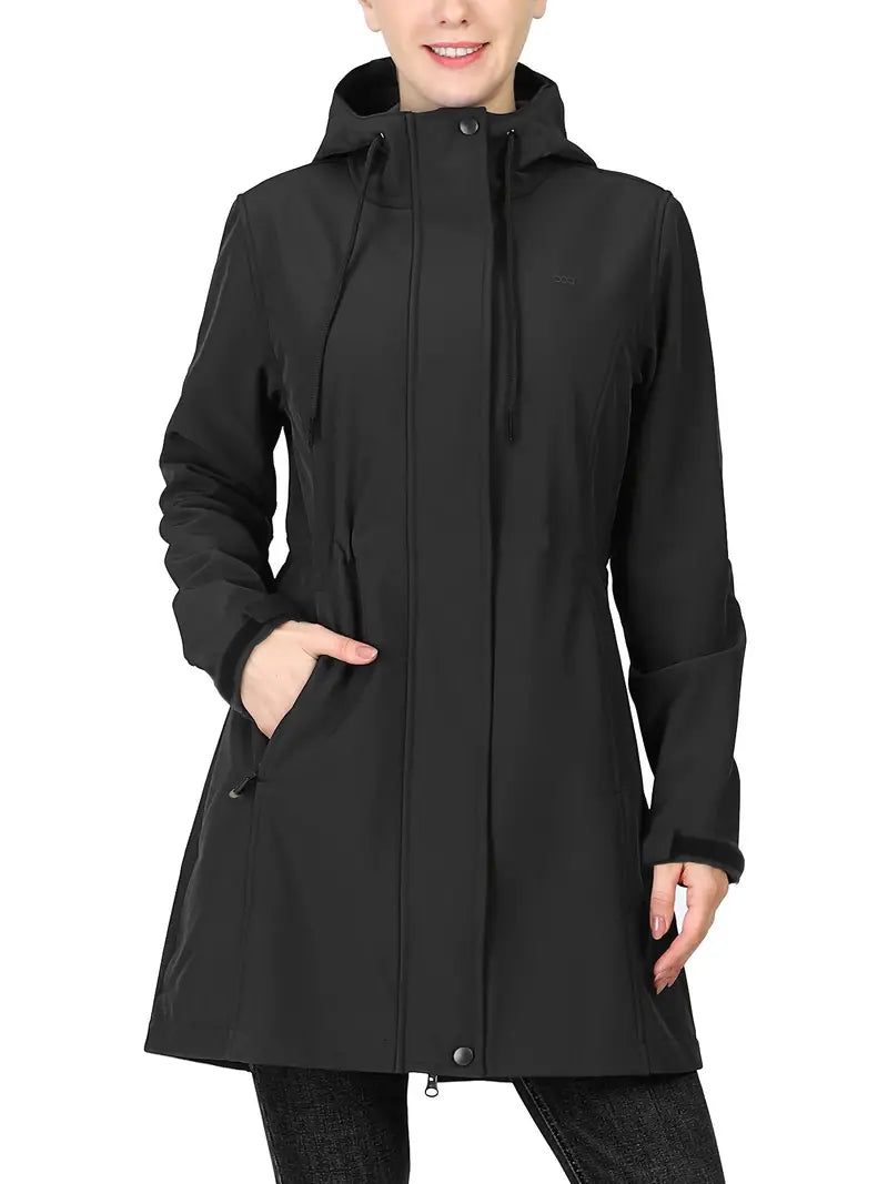 Waterproof Coat for Women – Stylish Rain Jacket with Hood and Pockets