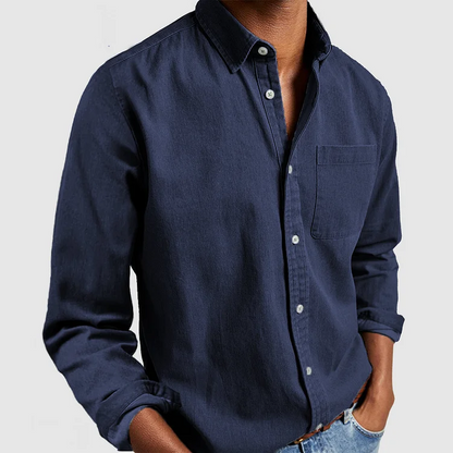 Men's Casual Shirt – Lightweight Cotton Button-Up for Everyday Wear