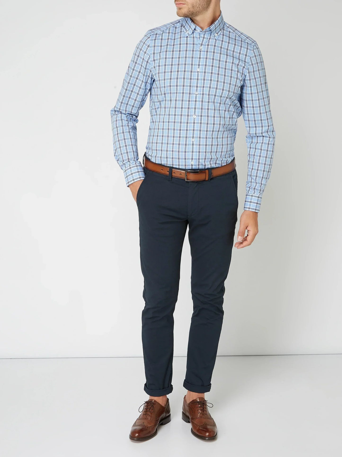 Men's Checked Long-Sleeved Shirt – Stylish Casual Button-Up for Every Occasion