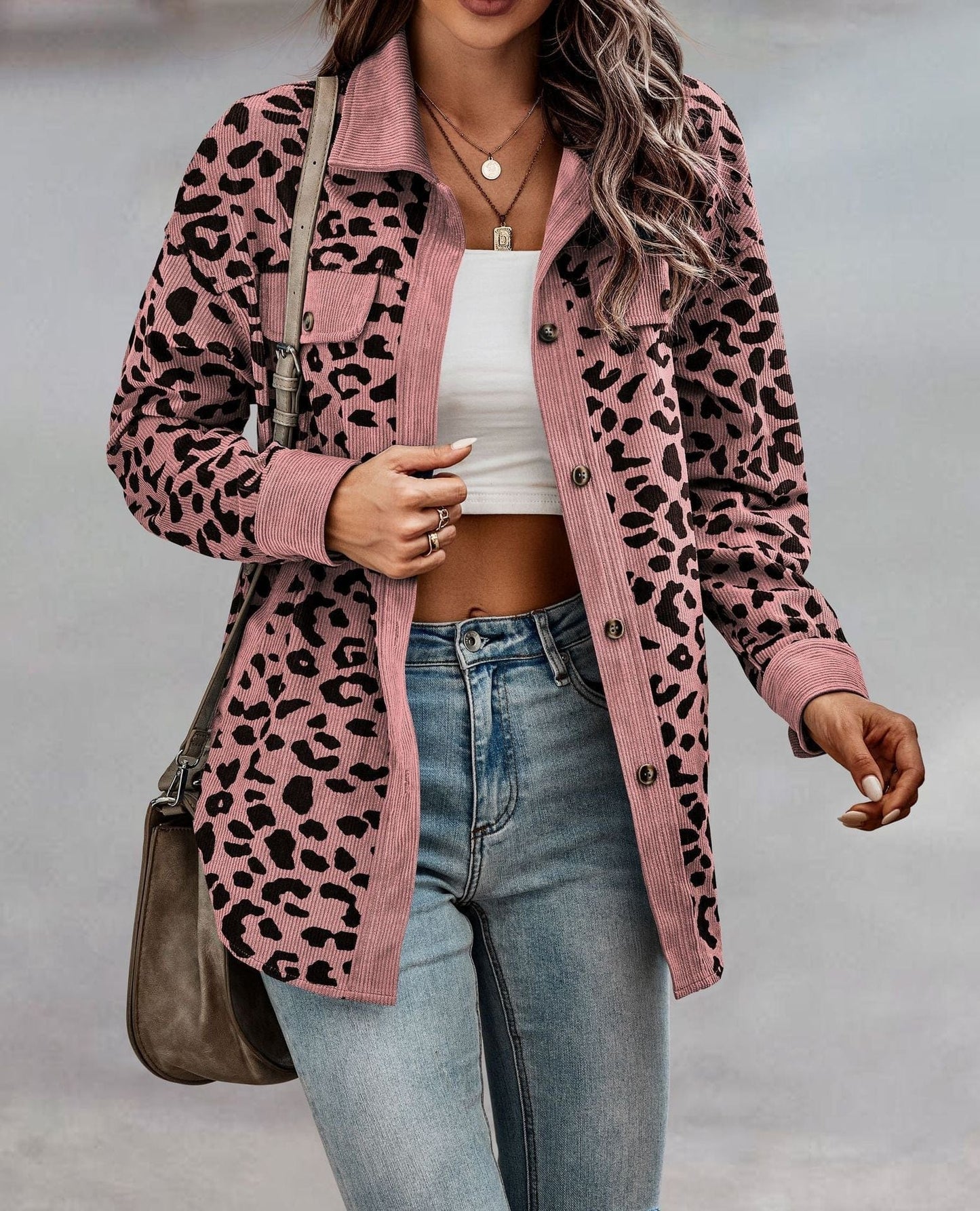 Leopard Print Jacket for Women – Stylish Animal Print Outerwear for Fall