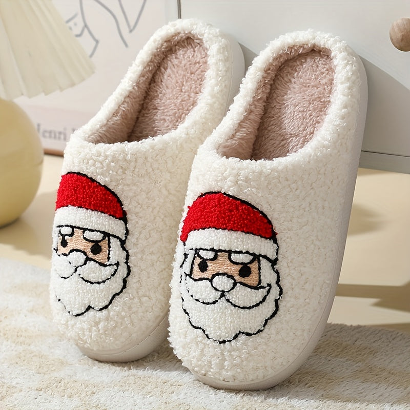 Christmas Slippers for Women – Cozy Fleece Holiday Footwear with Non-Slip Sole