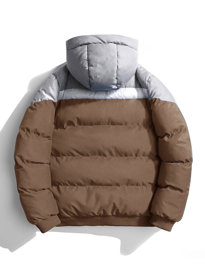 Padded Jacket for Men – Warm Insulated Coat with Hood for Winter Wear