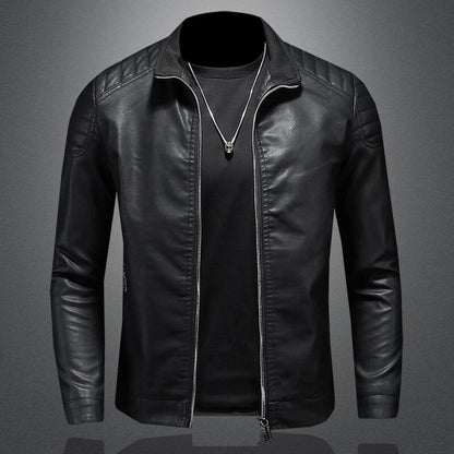 Men's Leather Jacket – Stylish Biker Jacket in Genuine Leather for Casual Wear