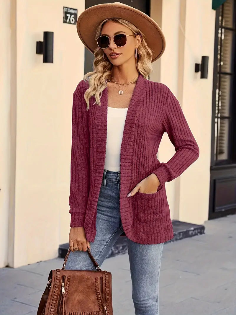 Women's Cozy Cardigan – Soft Knit Sweater for Casual Wear & Layering