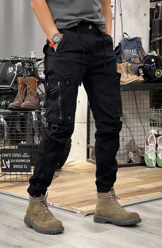 Men's Cargo Trousers – Durable Utility Pants with Pockets for Outdoor Wear