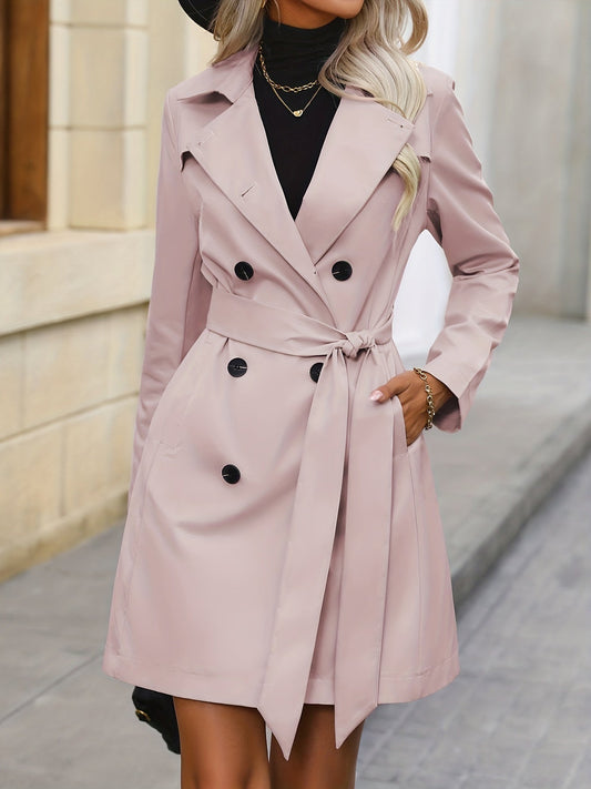 Stylish Women's Coat – Elegant Longline Outerwear with Warm Fabric for Winter