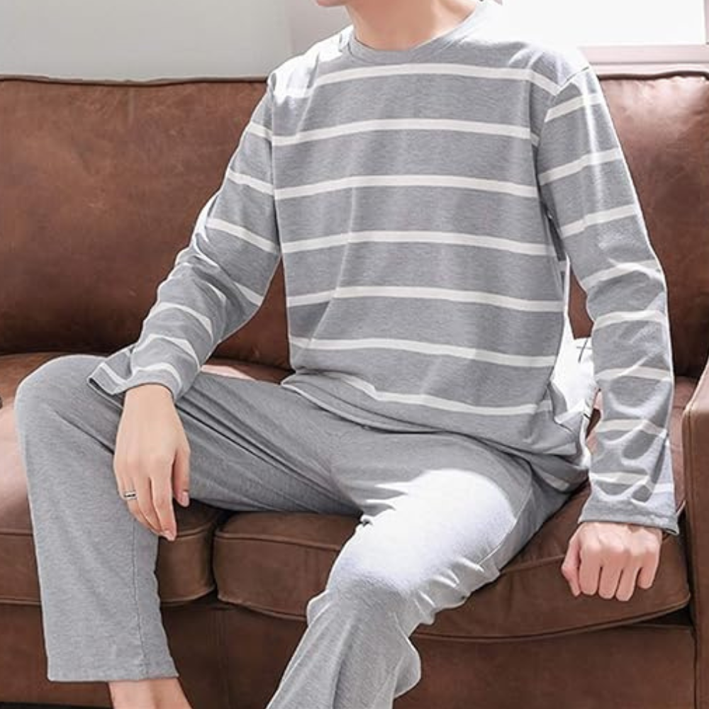 Men's Pajama Set – Comfortable Cotton Sleepwear with Stylish Design