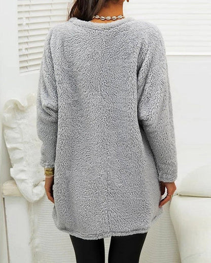 Women's Casual Pullover with Pockets – Cozy Knit Sweater for Everyday Wear