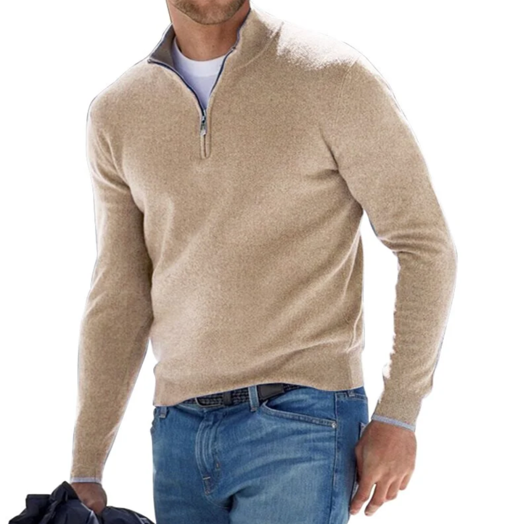 Men's Zip-Up Pullover – Lightweight Fleece Hoodie for Casual Wear