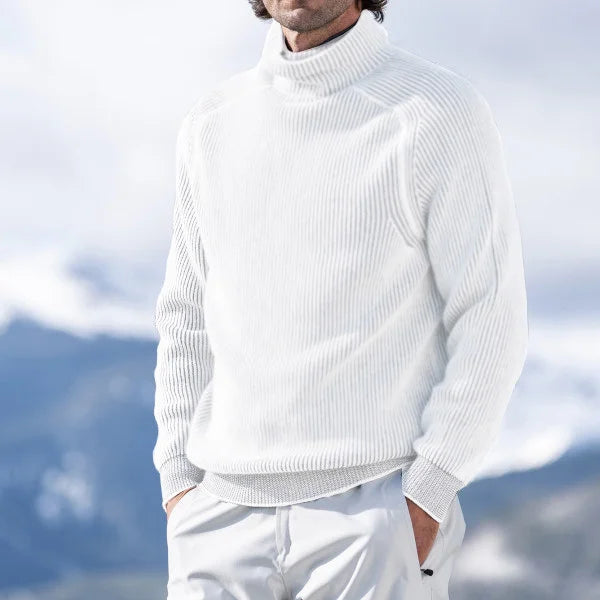 Men's Roll Neck Jumper – Elegant Knit Sweater for Casual and Smart Wear