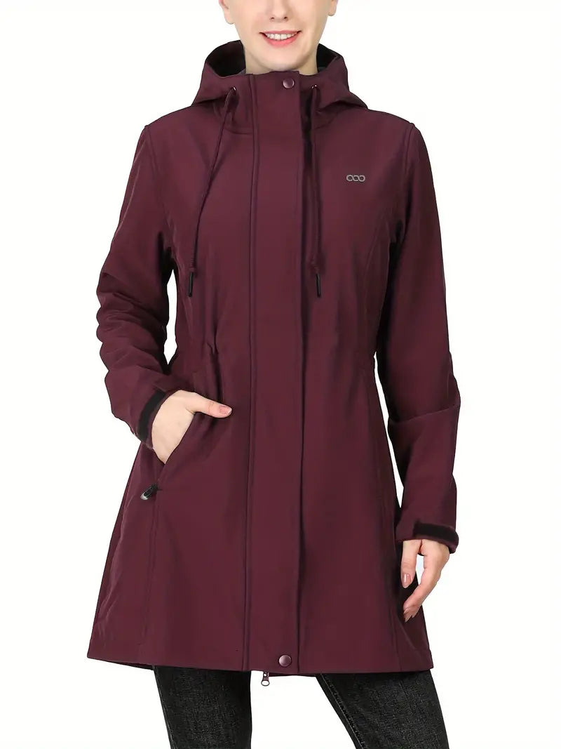 Waterproof Coat for Women – Stylish Rain Jacket with Hood and Pockets