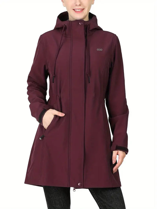 Waterproof Coat for Women – Stylish Rain Jacket with Hood and Pockets