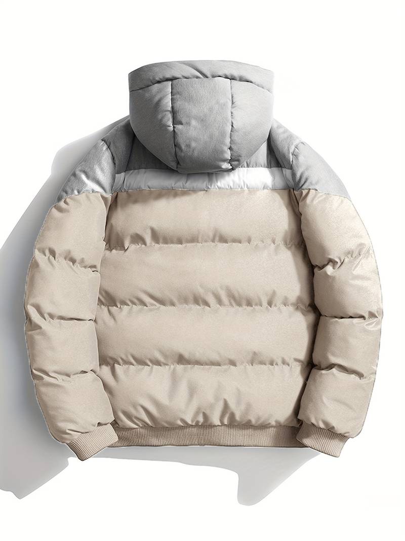 Padded Jacket for Men – Warm Insulated Coat with Hood for Winter Wear