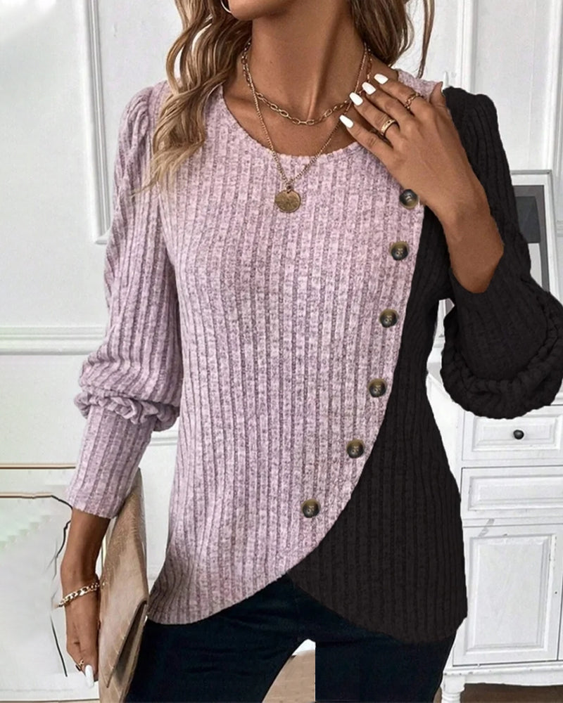 Knitted Top for Women – Stylish Lightweight Sweater Blouse for Casual Wear