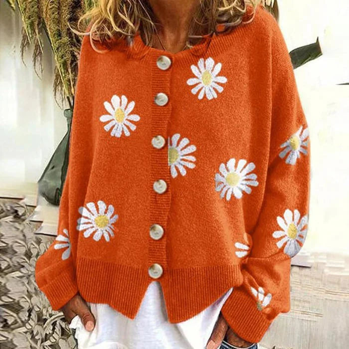 Floral Cardigan Women – Lightweight Knit Sweater for Spring & Summer Style