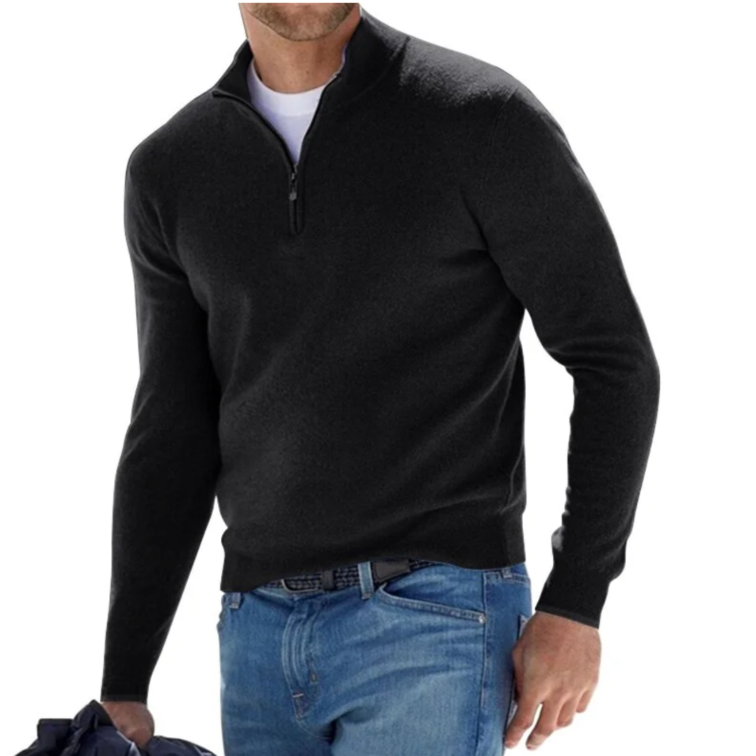 Men's Zip-Up Pullover – Lightweight Fleece Hoodie for Casual Wear