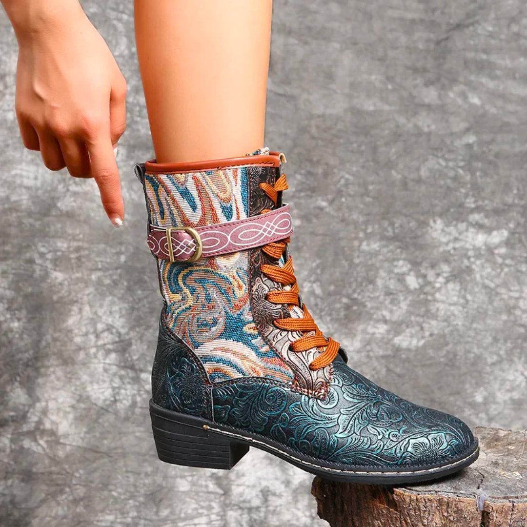 Women’s Retro Boots – Stylish Vintage Ankle Boots for Casual Wear