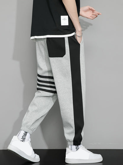 Men's Striped Sweatpants – Comfortable Casual Joggers for Gym and Lounge