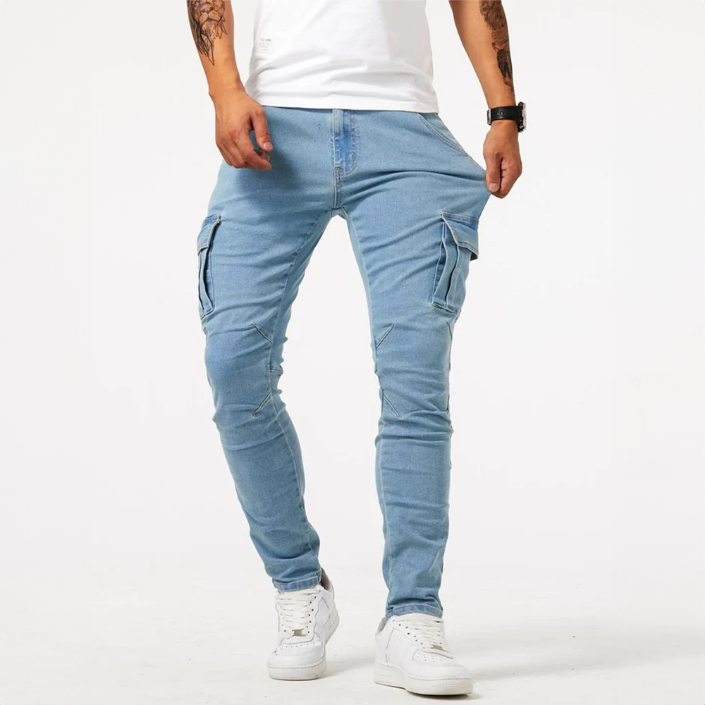 Men's Cargo Jeans – Casual Fit, Durable Fabric, Versatile Everyday Wear