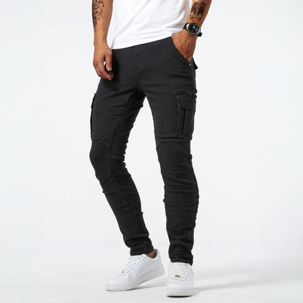 Men's Casual Cargo Jeans – Comfortable Fit, Durable Fabric, Stylish Design