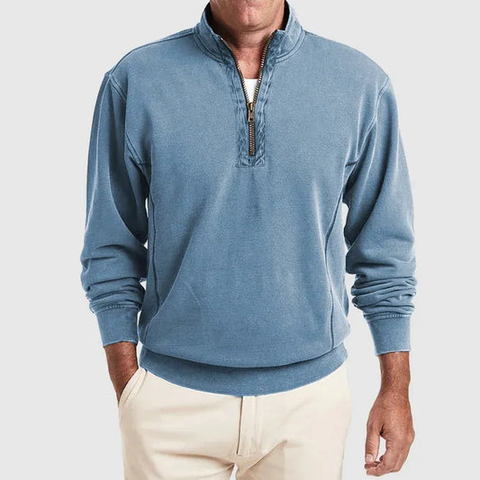 Men's Quarter Zip Pullover – Stylish Lightweight Sweater for Casual Wear