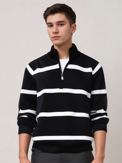 Men's Striped Jumper – Stylish Knit Sweater for Casual and Smart Wear