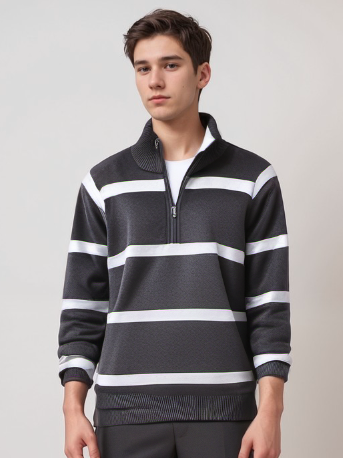 Men's Striped Jumper – Stylish Knit Sweater for Casual and Smart Wear