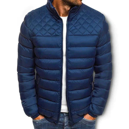 Padded Jacket for Men – Warm Insulated Winter Coat with Hood and Zipper