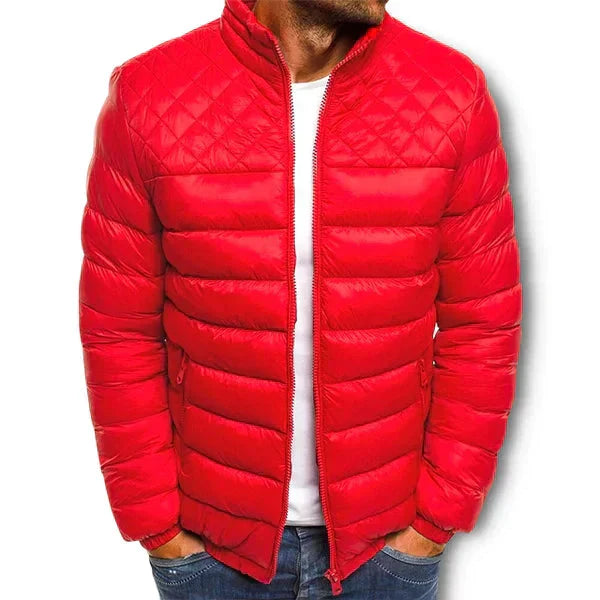 Padded Jacket for Men – Warm Insulated Winter Coat with Hood and Zipper