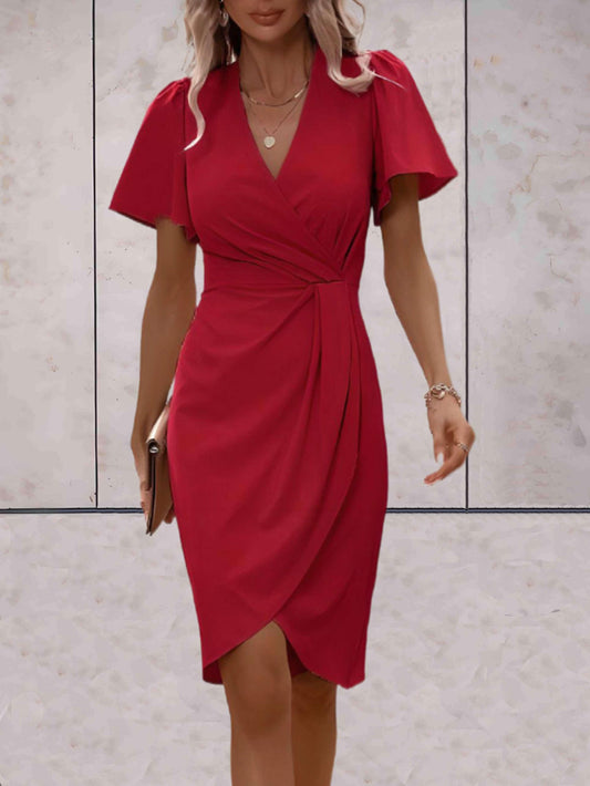 Elegant Women's Dress – Fashionable A-Line Midi Dress for Parties & Events