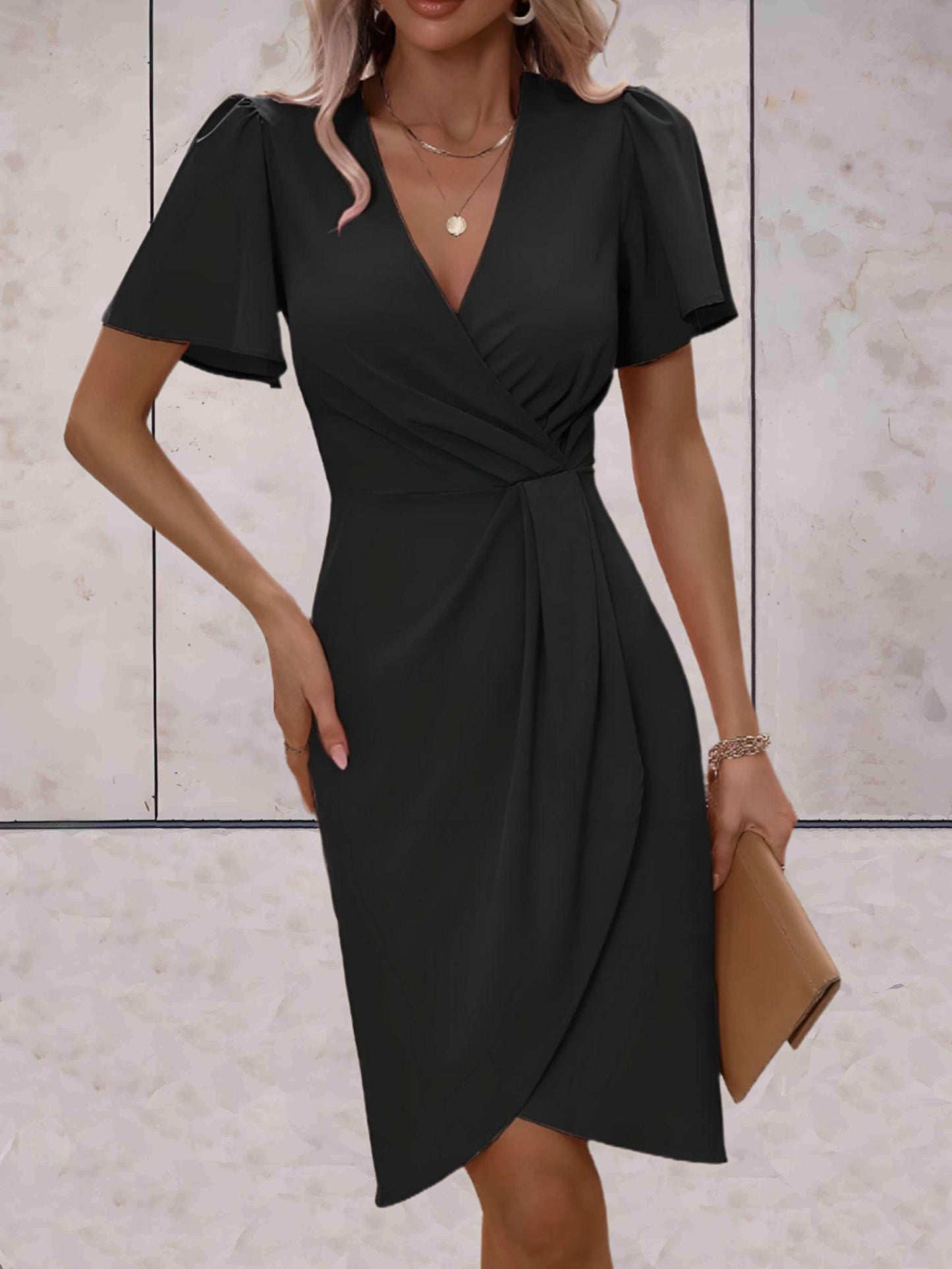 Elegant Women's Dress – Fashionable A-Line Midi Dress for Parties & Events