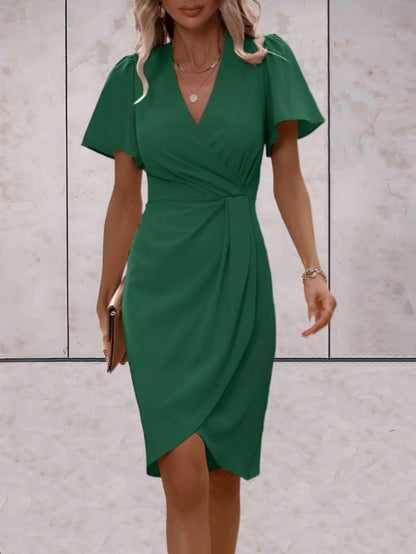 Elegant Women's Dress – Fashionable A-Line Midi Dress for Parties & Events