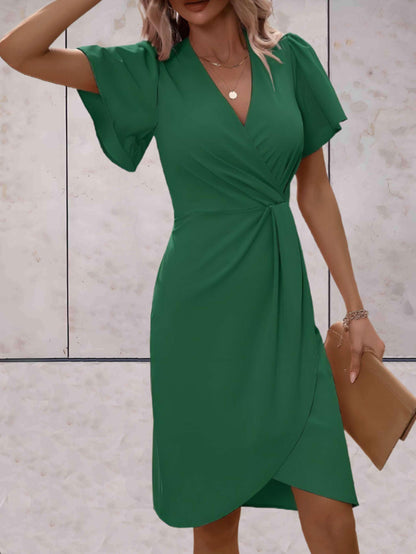 Elegant Women's Dress – Fashionable A-Line Midi Dress for Parties & Events