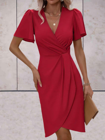 Elegant Women's Dress – Fashionable A-Line Midi Dress for Parties & Events