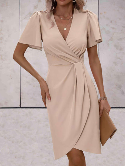 Elegant Women's Dress – Fashionable A-Line Midi Dress for Parties & Events