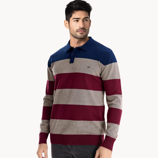 Men's Striped Jumper – Stylish Knit Sweater for Casual Wear and Layering