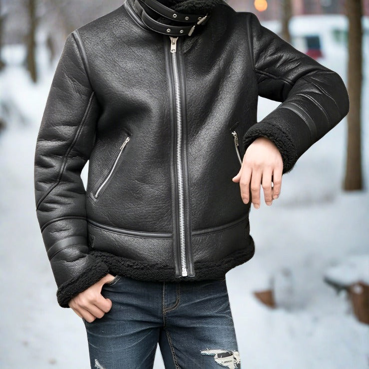 Men's Leather Jacket – Stylish Genuine Leather Coat for Casual & Formal Wear