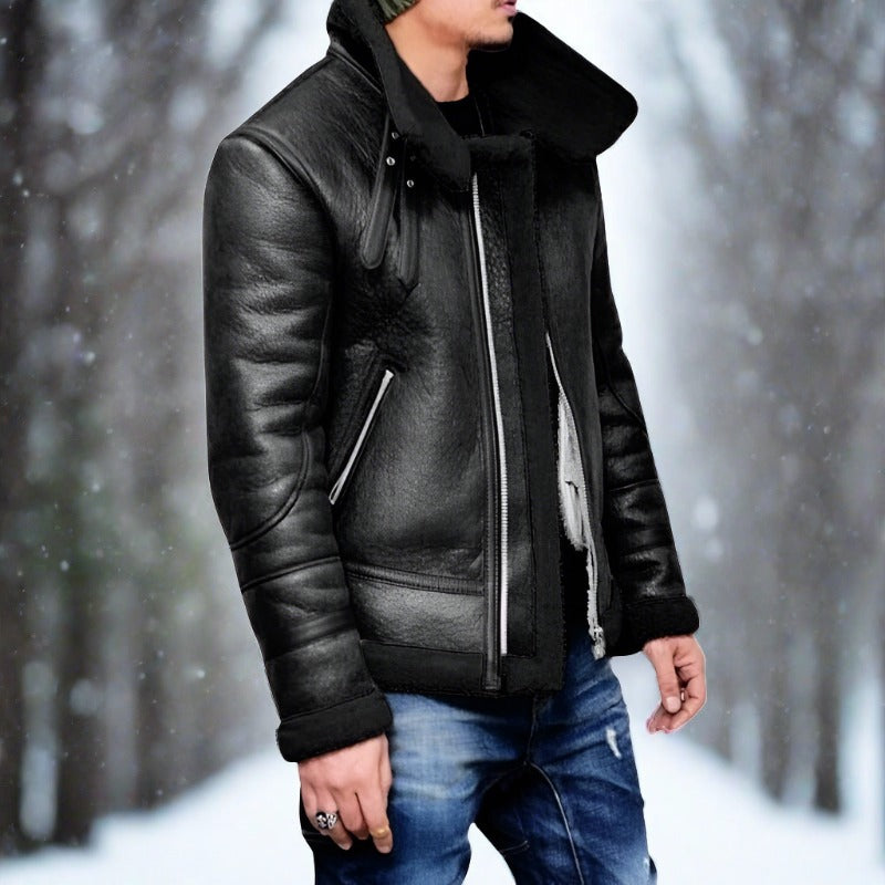 Men's Leather Jacket – Stylish Genuine Leather Coat for Casual & Formal Wear