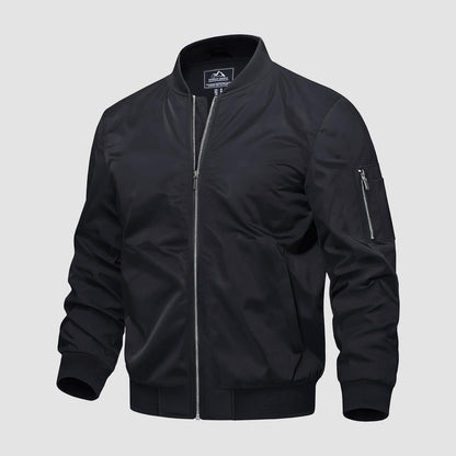 Men's Zip-Up Bomber Jacket – Stylish Lightweight Jacket for Casual Wear