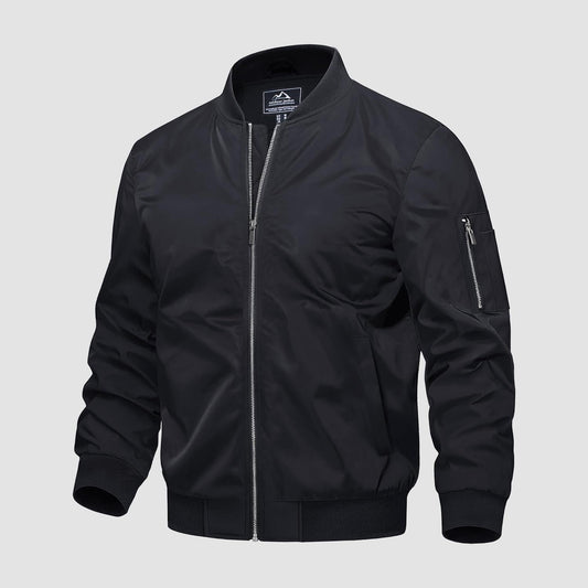 Men's Zip-Up Bomber Jacket – Stylish Lightweight Jacket for Casual Wear