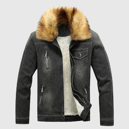 Men's Denim Winter Jacket – Warm, Stylish & Durable Outerwear for Cold Weather