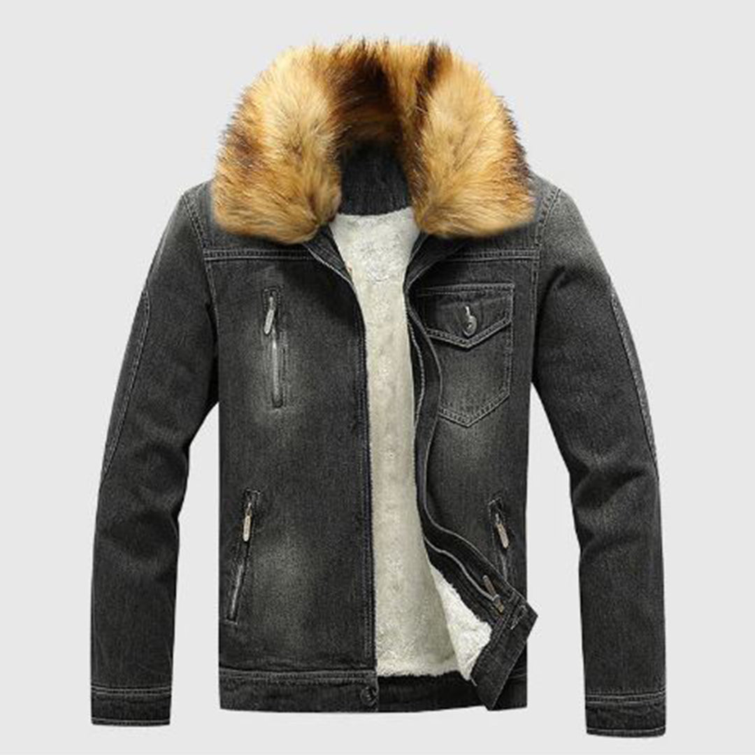 Men's Denim Winter Jacket – Warm Stylish Outerwear for Cold Weather