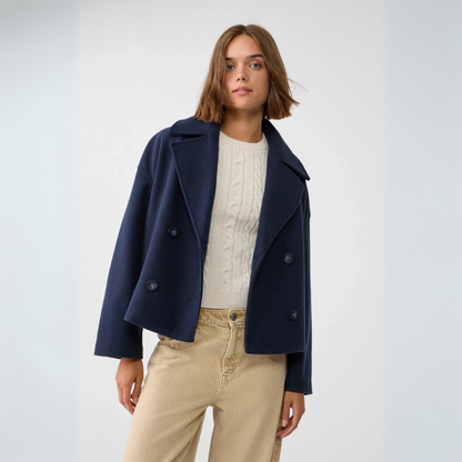 Women's Autumn Jacket – Classic Lightweight Fall Coat with Pockets