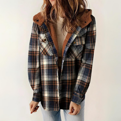 Checked Jacket for Women – Stylish Plaid Blazer for Casual and Work Wear