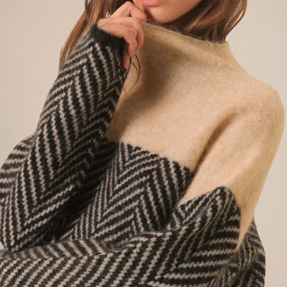 Loose Roll Neck Jumper Women – Cozy Knit Sweater for Casual Wear