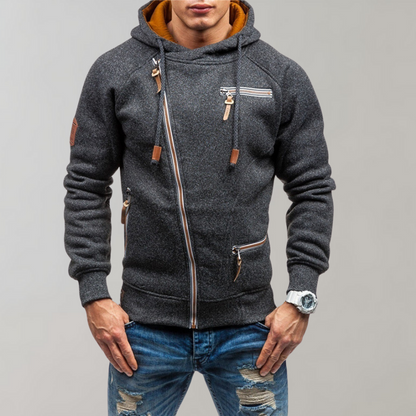 Men's Casual Zip Sweatshirt – Comfortable Lightweight Hoodie for Everyday Wear