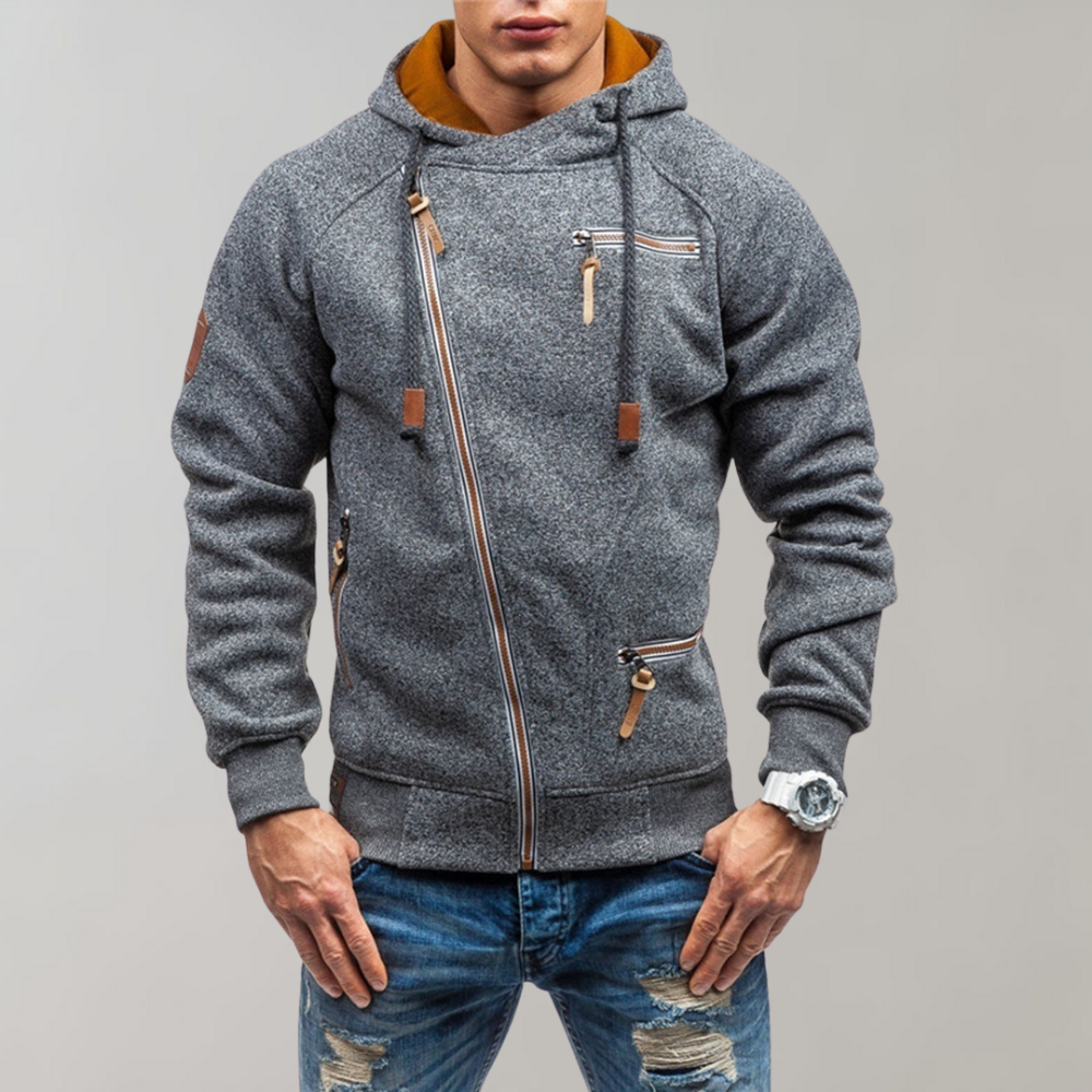 Men's Casual Zip Sweatshirt – Comfortable Lightweight Hoodie for Everyday Wear