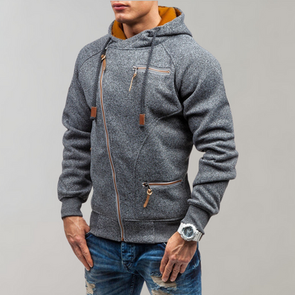 Men's Casual Zip Sweatshirt – Comfortable Lightweight Hoodie for Everyday Wear